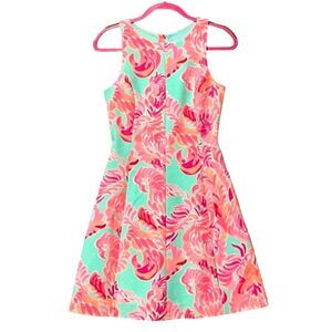 Lilly Pulitzer Pink and Green Halter Sundress